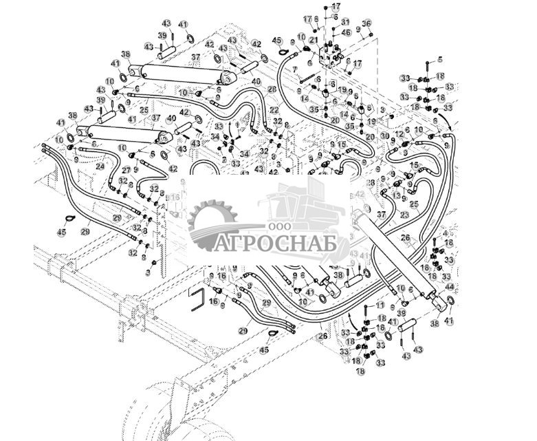Main Frame Rockshaft Hydraulic Hoses (22) ( - 775100) - ST518992 92.jpg